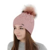 Wintermütze Damen mit Bommel Rosa Deva