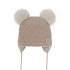 Wintermütze für Mädchen mit Bommel Beige Emila