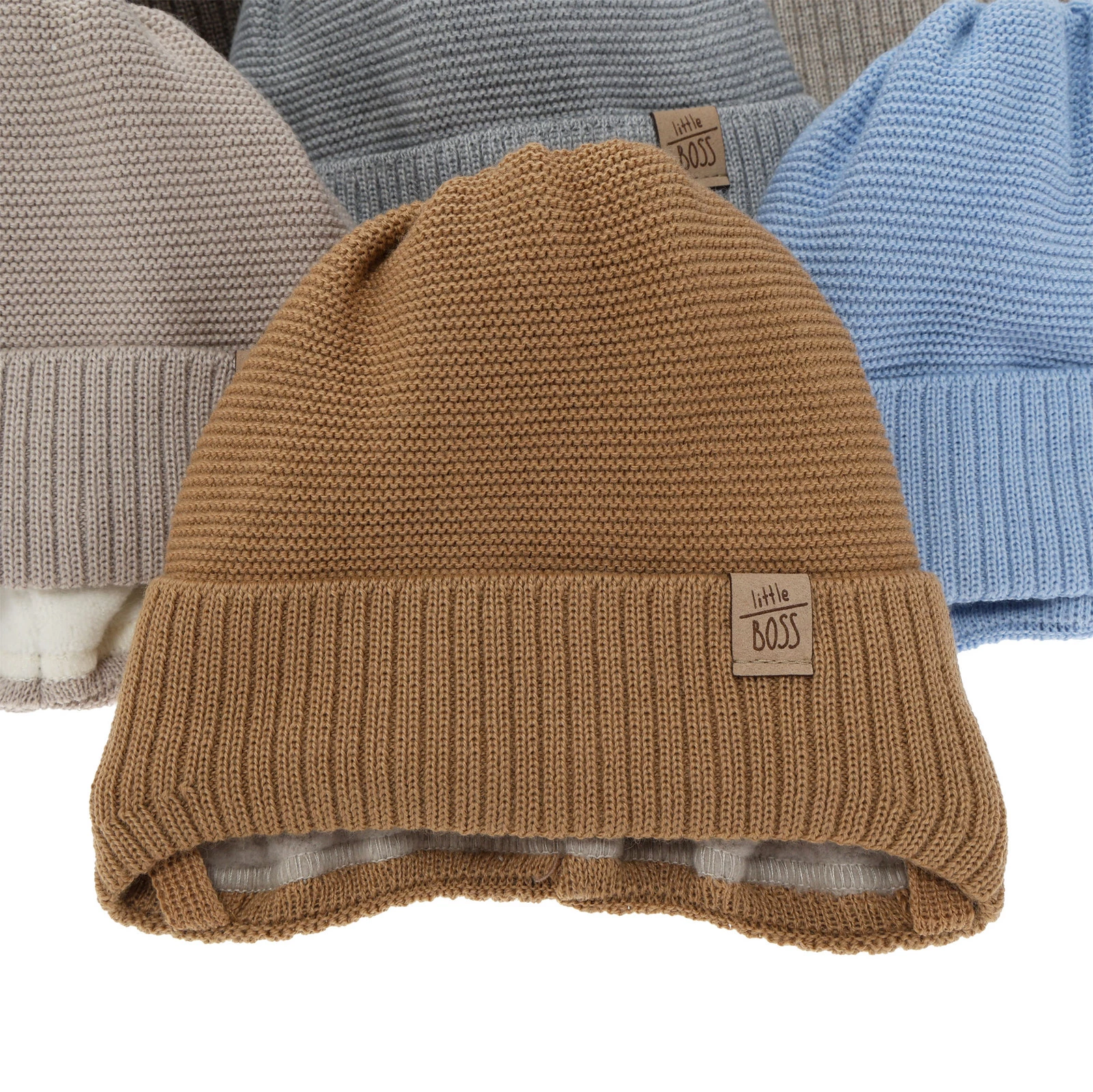 Wintermütze Jungen mit Merinowolle Cremefarben Darsi