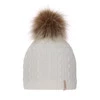 Wintermütze Damen mit Bommel Cremefarben Xena