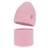 Winterset Mädchen: Mütze und Schlauchschal 100% extrafeine Merinowolle Rosa Nelita