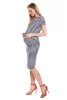 Umstands-Midikleid mit marineblauen Streifen