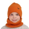 Winterset für Jungen: Mütze und Schlauchschal in Orange Romeo