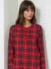 DR Kariertes Umstandsshirt – rot
