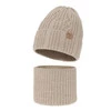 Winterset für Mädchen: Mütze und Schlauchschal in Beige Rema