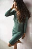  Bauchgeripptes Umstands- und Stillkleid, Mint