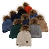 Winterset für Jungen: Mütze und Schlauchschal mit Bommel in Beige Pago