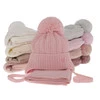 Winterset Mädchen: Mütze und Schal mit Bommel Rosa Marisa