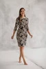  Milky Classic Stillkleid, 3/4 Arm, schwarz, mit Blumen