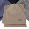 Herbst und Frühlingsset Jungen: Mütze und Schlauchschal Khaki Frizer