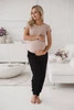  Umstands- und Stillbluse Milk Shirt, kurze Ärmel, beige