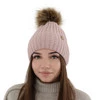 Wintermütze Damen mit Bommel Beige Savona