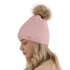 Wintermütze Damen mit Bommel Grün Xena