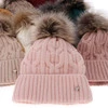 Wintermütze Damen mit Bommel Rosa Laona