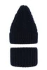 Winterset Jungen: Mütze und Schlauchschal Navy Blau Colins