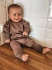  Familien-Kinder-Trainingsanzug-Set – Braun