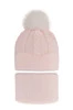 Winterset Mädchen: Mütze und Schlauchschal mit Bommel Rosa Etula
