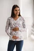 Milk Bar Umstands- und Stillbluse mit langen Ärmeln im Magnolienmuster