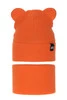Herbst und Frühlingsset Jungen: Mütze und Schlauchschal, mit Baumwolle, Orange Grajan