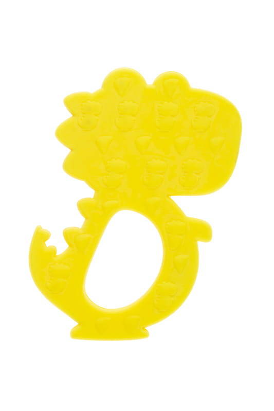 Bocioland Gryzak Silikonowy Dino - żółty