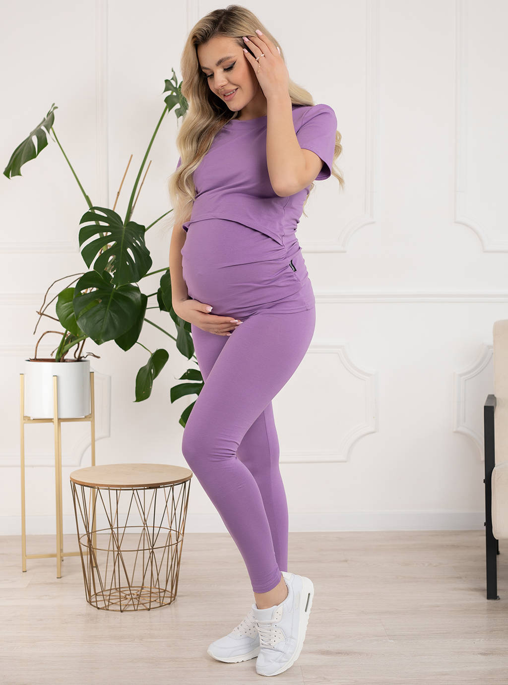 Legginsy Ciążowe Gaja - Lila
