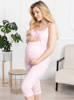 Piżama ciążowa Grolis II - pudrowa