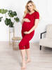 Piżama ciążowa Kaver II - bordowa