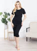 Piżama ciążowa Kaver II - czarna
